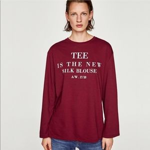 Zara Slogan T-Shirt